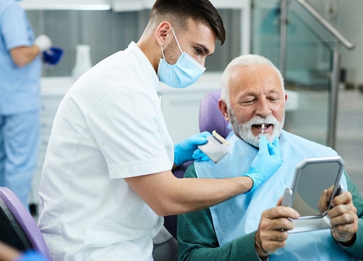 Man getting veneer check